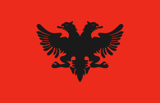 アルバニアの国旗は赤に黒の双頭の鷲！かっこええ…